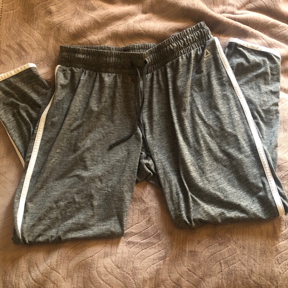 grey reebok joggers